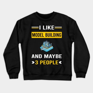 3 People Model Building Builder Crewneck Sweatshirt